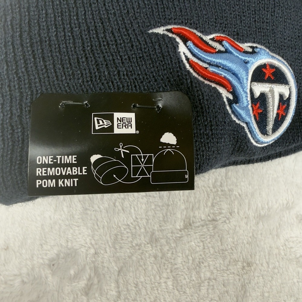 Tennessee Titans New Era‎ Knit Cuff Pom Beanie Blue White OSFM One Size New - Picture 3 of 4